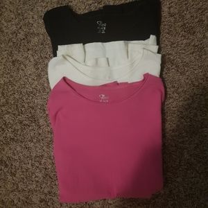 3 set girls plain long sleeve